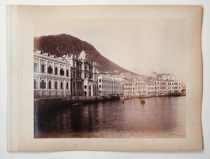 null Photographie, Chine Circa 1880-1900. Hong Kong (quatre épreuves : front de mer,...