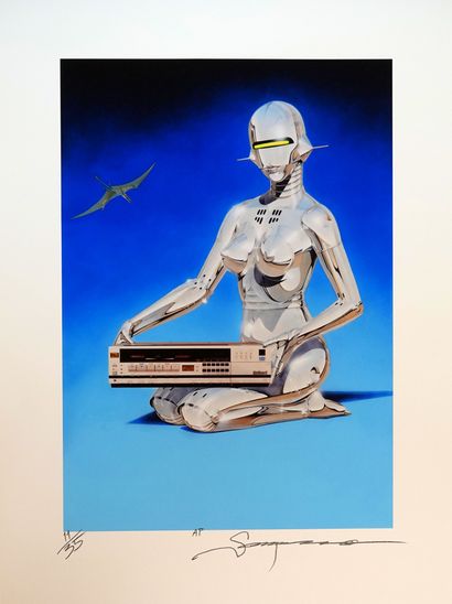 null Hajime Sorayama, based on
Sexy Robot
Print on paper with a signature in pencil...