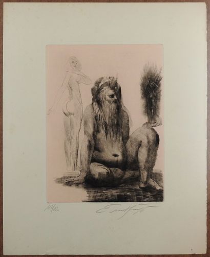 null Ernst Fuchs (1930-2015)
Reflection on Being
Original print on vellum, numbered...