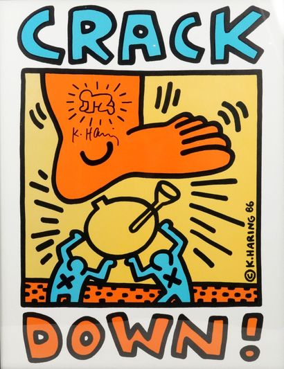 null Keith Haring, d'après
Crack down, 1986
Affiche imprimée sur papier portant une...