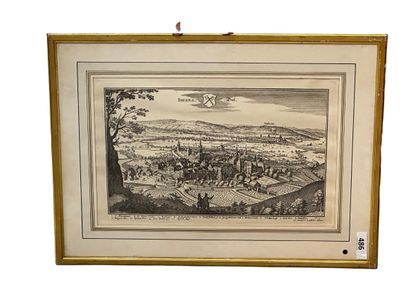 View of the city of Biel in the 17th century
Black...