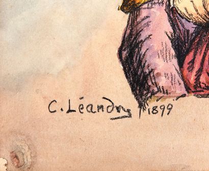 null Charles Léandre (1862-1934), 
Les Prétendants - Le Duc d'Orléans, 1899, 
Caricature...