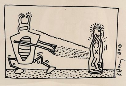 null Keith Haring, after
Untitled, 1989
Felt pen drawing signed and dated lower right....