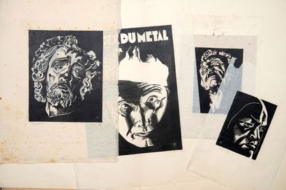 null Roger Bezombes (1913-1994)
Meeting of 5 serigraphs representing portraits of...