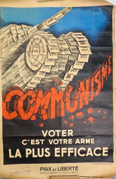 null Communisme Voter C'est Votre Arme 1976 Imp. Spéciale de Paix et Liberté Paris...