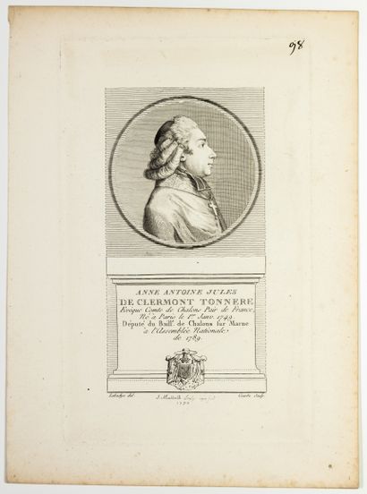 null Anne Antoine Jules de CLERMONT-TONNERRE, Évêque et Comte de CHALONS, Pair de...