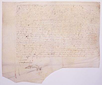 null DORDOGNE. 1551. DEUX-SÈVRES. MARCILLAC - Lettres patentes, au nom du Roi HENRY...