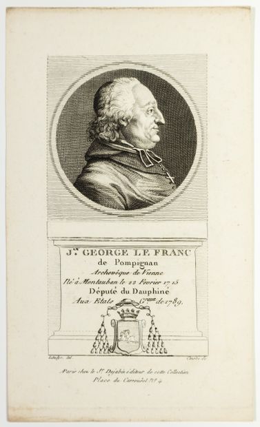 null Jean Georges LE FRANC de POMPIGNAN, Archevêque de VIENNE, Député du DAUPHINÉ...