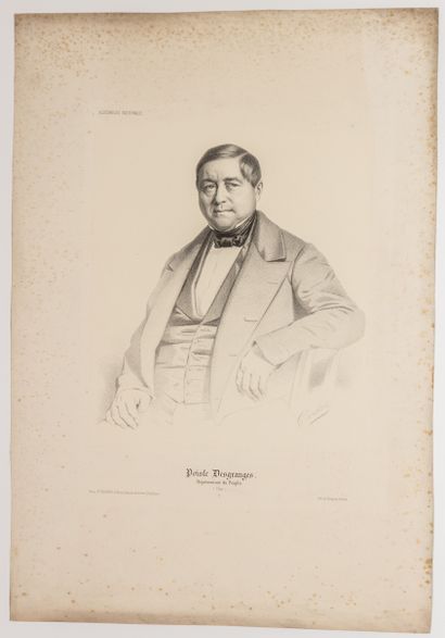 null Jacques POISLE-DESGRANGES, Député du CHER, en 1848 (1793 – 1850). Lithographie...
