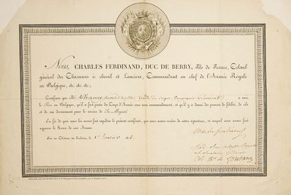 null CHARLES-FERDINAND D’ARTOIS, Duc de BERRY (1778-1820) Fils de Charles-Philippe...
