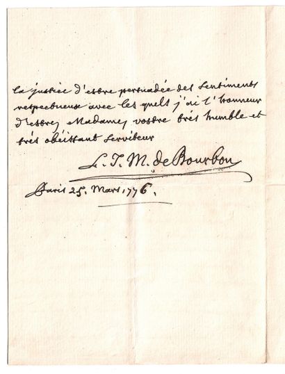 null Louis Jean Marie de BOURBON, Duc de PENTHIÈVRE (1725 -1793) Fils unique du Comte...