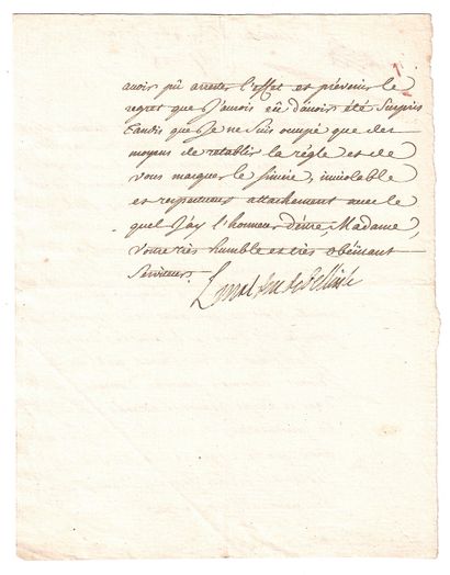 null MARÉCHAL DE BELLE-ISLE. Lettre signée Louis Charles Auguste FOUQUET, Duc de...