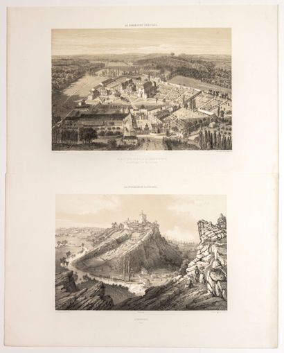 null ORNE. 2 Lithographies de « La Normandie illustrée. » (c. 1854), Charpentier,...