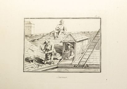 null LES MÉTIERS par Jean DUPLESSI-BERTAUX (1747 – 1818). 12 Planches gravées à l’eau...