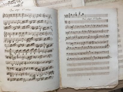 null VIOLON - Réunion de pièces manuscrites anciennes (XIXe siècle): Transpositions...