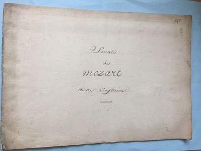 null MOZART (W.-A.): Manuscrit ancien, probablement fin du XVIIIe siècle, titré:...