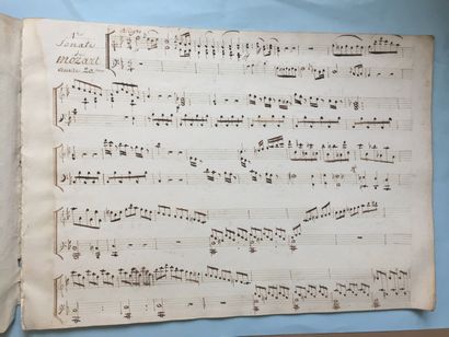 null MOZART (W.-A.): Manuscrit ancien, probablement fin du XVIIIe siècle, titré:...