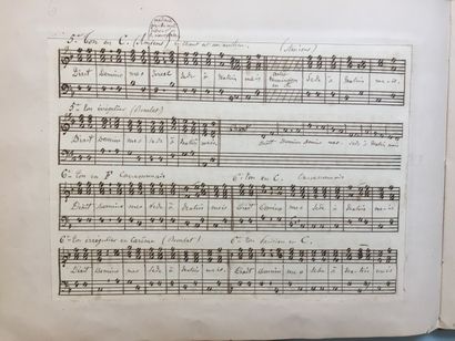 null CARCASSONNE - Manuscrit musical de musique religieuse carcassonnaise, XIXe siècle:...