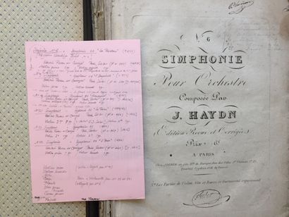 null HAYDN (J.): Importante réunion de partitions anciennes: 1/Symphonie n°49. Chez...