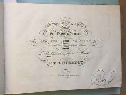 null DANSE - Réunion de 18 partitions imprimées du XIXe siècle en 1 vol. in-4 oblong...