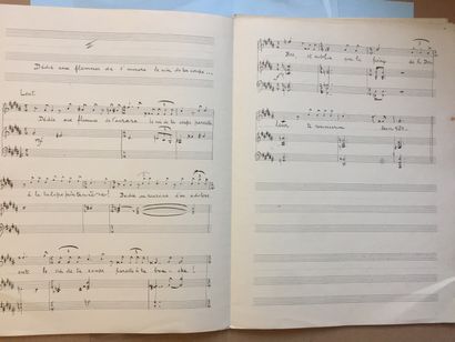 null BORDES (Henri) Composer, unknown dates 18...19...: Musical manuscript: 6 Robaiyat...