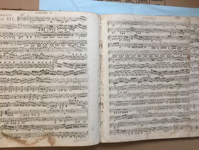 null Musique de Chambre -Un volume in-folio demi-basane d'époque (très usée avec...
