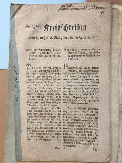 null RUSSIA - ALEXANDER I - Instructions given in German in St. Petersburg on March...