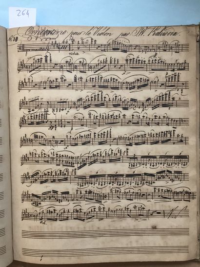 null VIOLIN - Collection of 15 manuscript scores of the XIXth century in 1 volume...