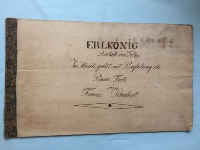 null SCHUBERT (F.): Copie manuscrite du XIXe siècle: Erlkonig. Ballade von Göthe....