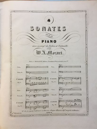 null MOZART (W.-A.): Collection complète des œuvres de Mozart pour le piano. Paris,...