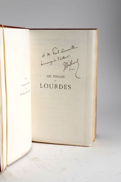 null 1 vol. "Les folles de Lourdes", envoi de l'auteur, reliure par J. Kauffmann
Paul...