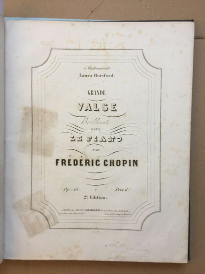 null CHOPIN (F.): Recueil de 9 pièces reliées en 1 vol. in-folio demi-chagrin d'époque...