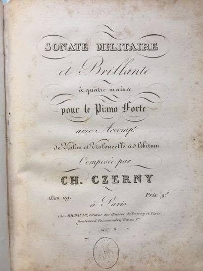 null PIANO à Quatre Mains - Composite collection of 9 partitons of the 19th century...