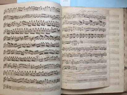 null VIOLIN - Collection of 15 manuscript scores of the XIXth century in 1 volume...