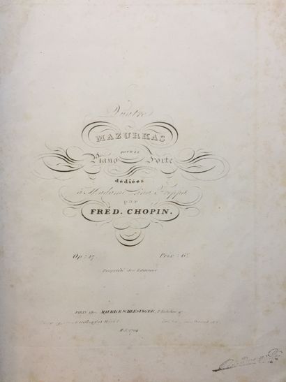 null CHOPIN (F.): Recueil de 9 pièces reliées en 1 vol. in-folio demi-chagrin d'époque...