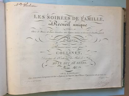 null DANSE - Réunion de 18 partitions imprimées du XIXe siècle en 1 vol. in-4 oblong...