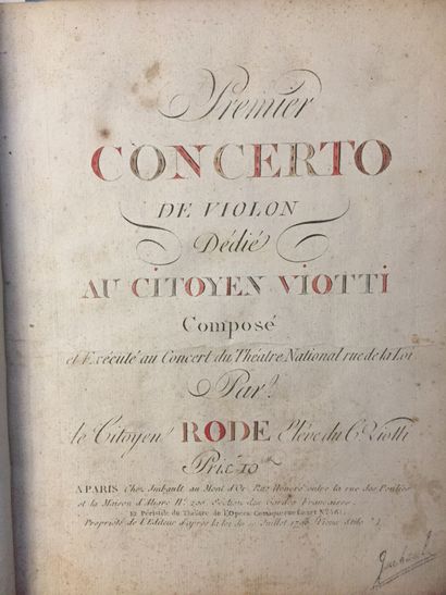null CONCERTO - Composite collection containing 12 pieces engraved in 1 vol. in-4...