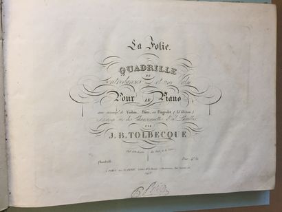 null DANSE - Réunion de 18 partitions imprimées du XIXe siècle en 1 vol. in-4 oblong...