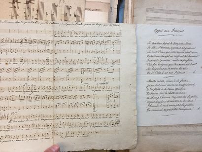 null GUITAR - Important collection of about 43 early scores, almost all manuscript,...