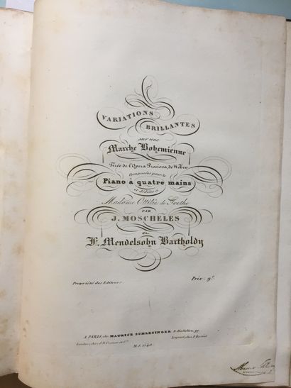 null PIANO à Quatre Mains - Composite collection of 9 partitons of the 19th century...