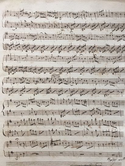 null VIOLIN - Collection of early manuscript pieces (19th century): Transpositions...