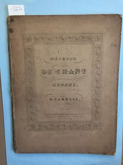 null CARULLI (Gustavo): Méthode de chant, dédiée à mon ami Duprez. Bernard Latte,...