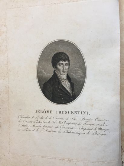 null CRESCENTINI (Jérôme): Raccolta di esercizi per il canto all'uso del vocalizzo...Paris,...