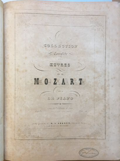 null MOZART (W.-A.): Complete collection of Mozart's works for the piano. Paris,...