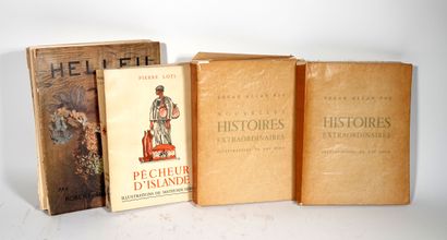 null Lot de 4 : 2 vol. "Nouvelles histoires extraordinaires" ; 2 vol. "Pêcheur d'Island",...