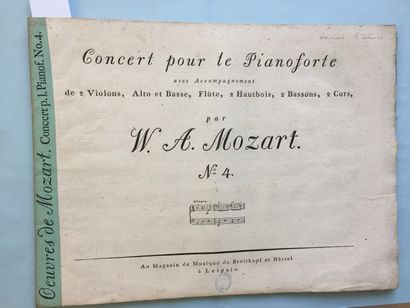 null MOZART (W.-A.): Concert pour le pianoforte n°4 avec accompagnement de 2 violons,...