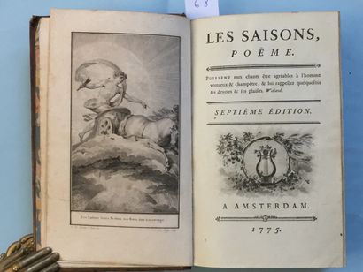 null SAINT-LAMBERT: Les Saisons, poëme. Amsterdam, 1775. In-8 veau marbré d'époque,...