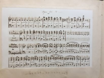 null CARCASSONNE - Manuscrit musical de musique religieuse carcassonnaise, XIXe siècle:...