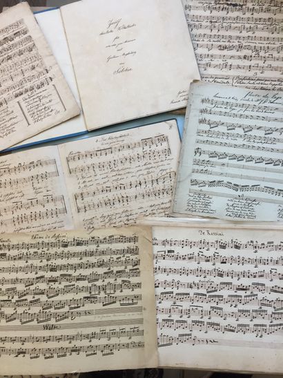 null MELODIES - ROMANCES - AIRS Miscellaneous - 19th century manuscript collection:...