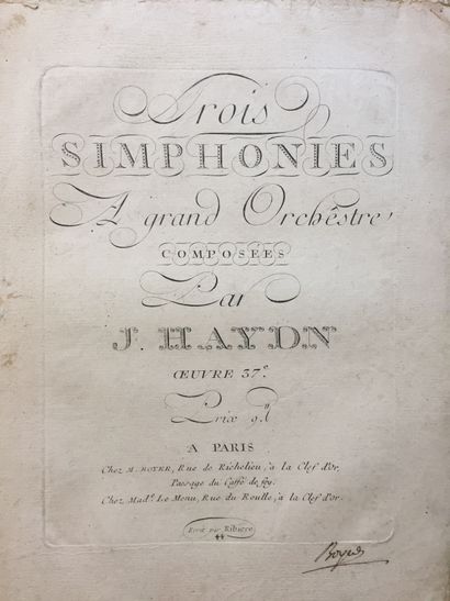 null HAYDN (J.): Important collection of old scores: 1/Symphony n°49. With Henry...